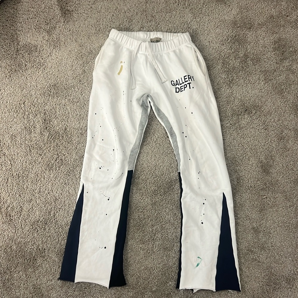 Gallery dept. painted flare sweat pants white